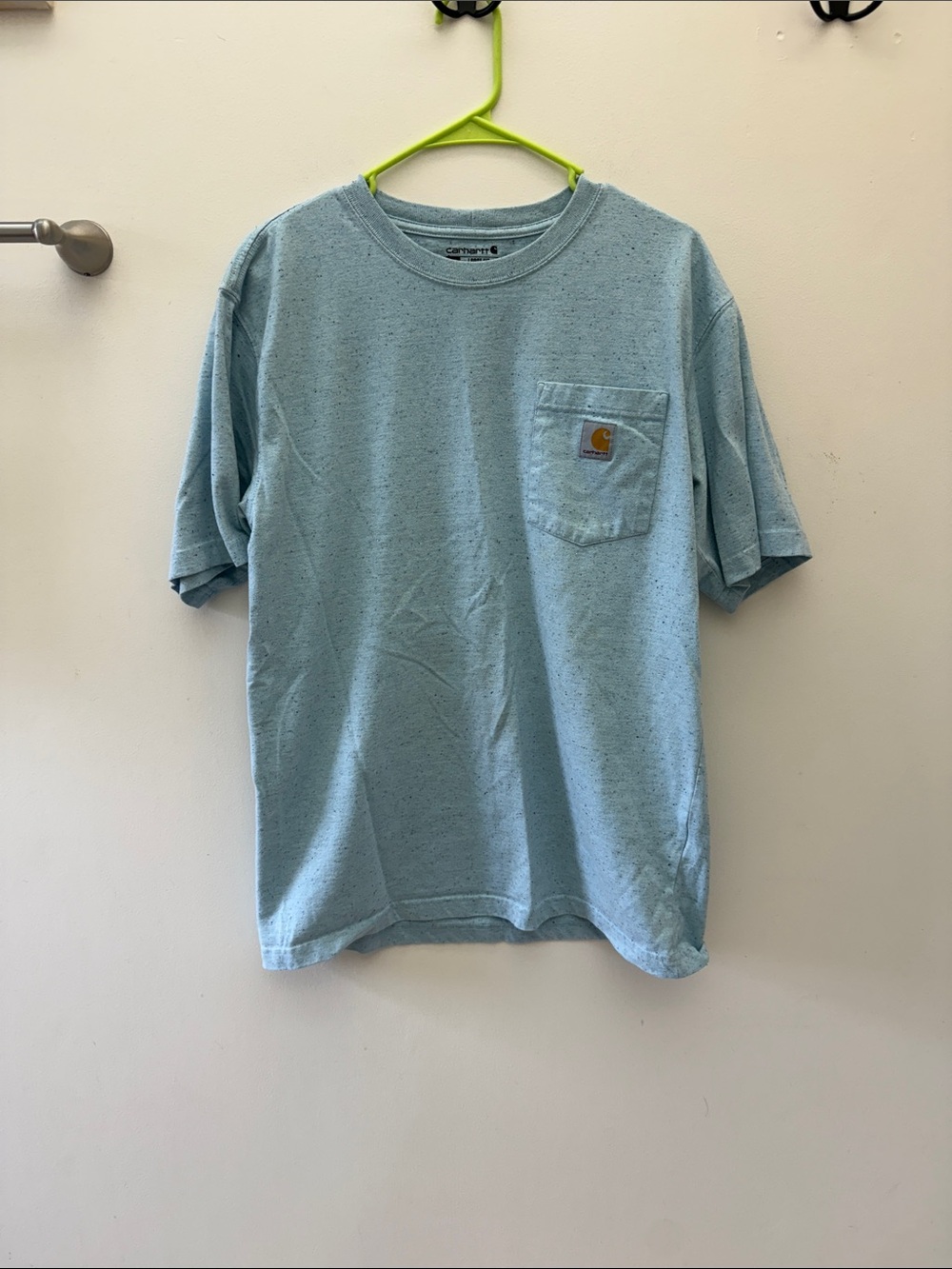 Carhartt Short-Sleeve Pocket Tee in Light Blue Speckle